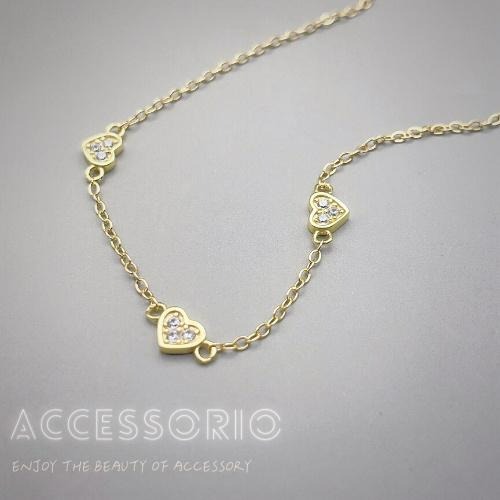 ╶◇╴拾飾 Accessorio 現貨  心心戀戀 S925鍍14K金 手鍊-細節圖4