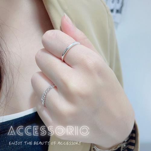╶◇╴拾飾 Accessorio 現貨  S925銀 怎麼有這麼好看的 可調式雙層鍊戒-細節圖4
