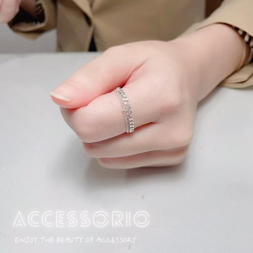 ╶◇╴拾飾 Accessorio 現貨  S925銀 怎麼有這麼好看的 可調式雙層鍊戒-細節圖8
