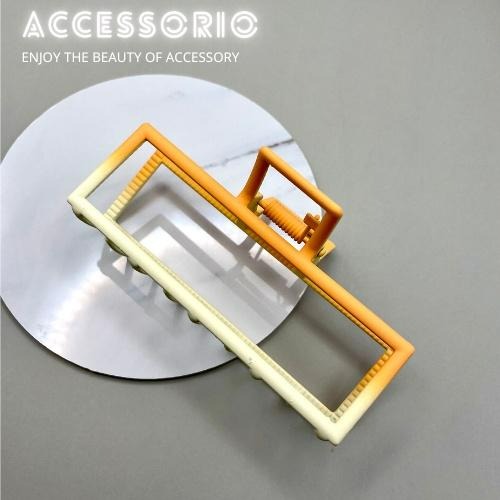 ╶◇╴拾飾 Accessorio 現貨  漸層色霧面材質 金屬鯊魚夾-細節圖3
