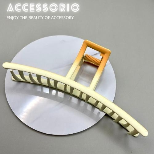 ╶◇╴拾飾 Accessorio 現貨  漸層色霧面材質 金屬鯊魚夾-細節圖4