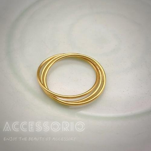 ╶◇╴拾飾 Accessorio 現貨  簡約 鈦鋼三環戒指-細節圖3
