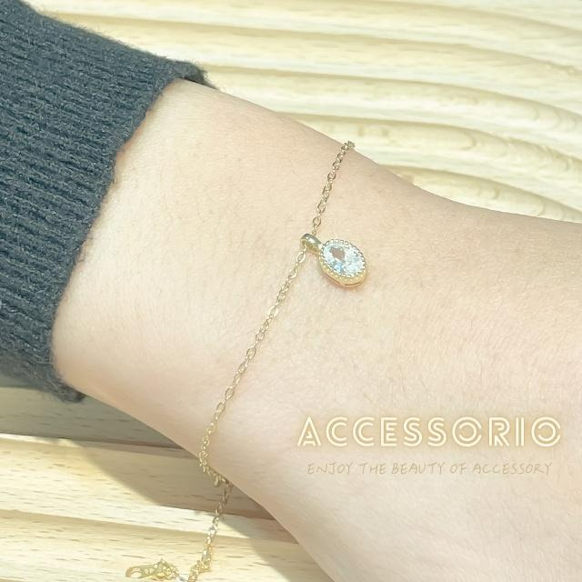 ╶◇╴拾飾 Accessorio 現貨  天使的眼淚 INS風 S925純銀鍍14K金 女手鍊-細節圖6