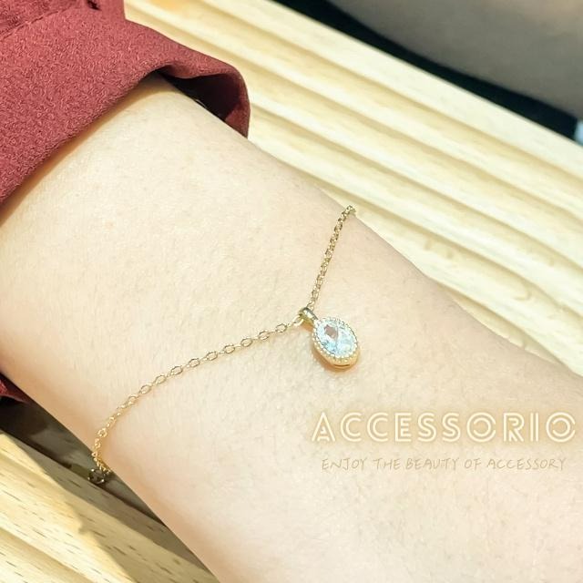 ╶◇╴拾飾 Accessorio 現貨  天使的眼淚 INS風 S925純銀鍍14K金 女手鍊-細節圖7