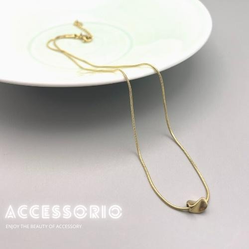 ╶◇╴拾飾 Accessorio 現貨  百搭 簡約 不規則豆 蛇骨項鍊-細節圖4
