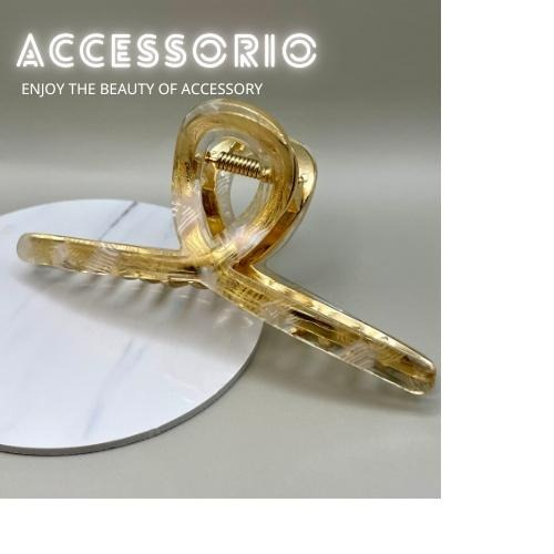 ╶◇╴拾飾 Accessorio 現貨  高質感韓國 醋酸鯊魚夾 抓夾 髮飾 後腦勺髮夾 交叉髮夾-細節圖7