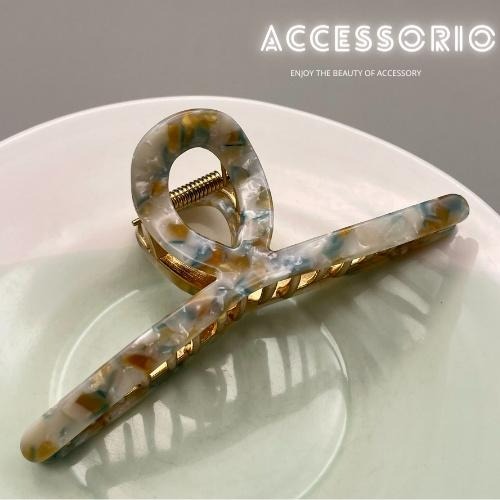 ╶◇╴拾飾 Accessorio 現貨  高質感韓國 醋酸鯊魚夾 抓夾 髮飾 後腦勺髮夾 交叉髮夾-細節圖8