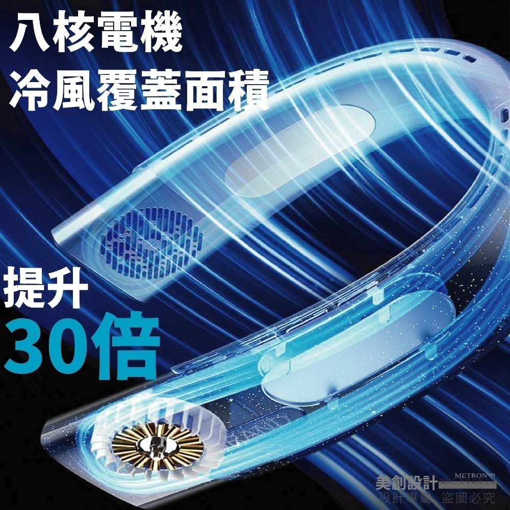 夏天新潮流 掛脖風扇 八核電機 環繞風 五檔風量 大電池容量 靜音 低功耗 冷風扇 USB風扇 Type-C充電-細節圖5