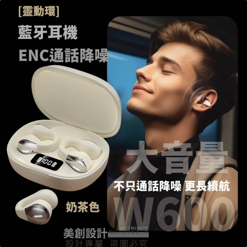 美創靈動環 真無線 藍牙耳機 W600 專業定向傳音 不漏音 影院級立體環繞音效 不入耳 舒適佩戴 運動耳機
