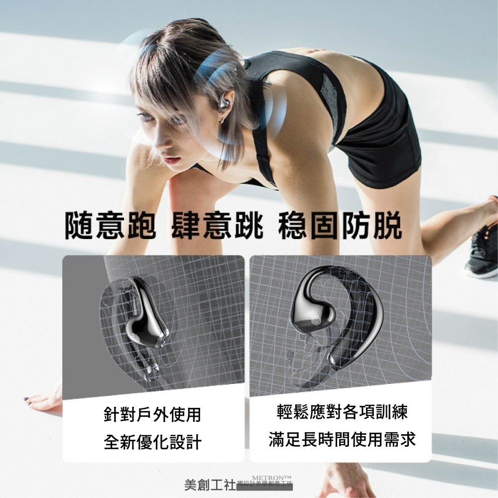 RD23耳掛式 藍牙耳機 9D立體聲 骨傳導 不入耳 耳機80mAh長續航 METRON 快速出貨 質量保証-細節圖6