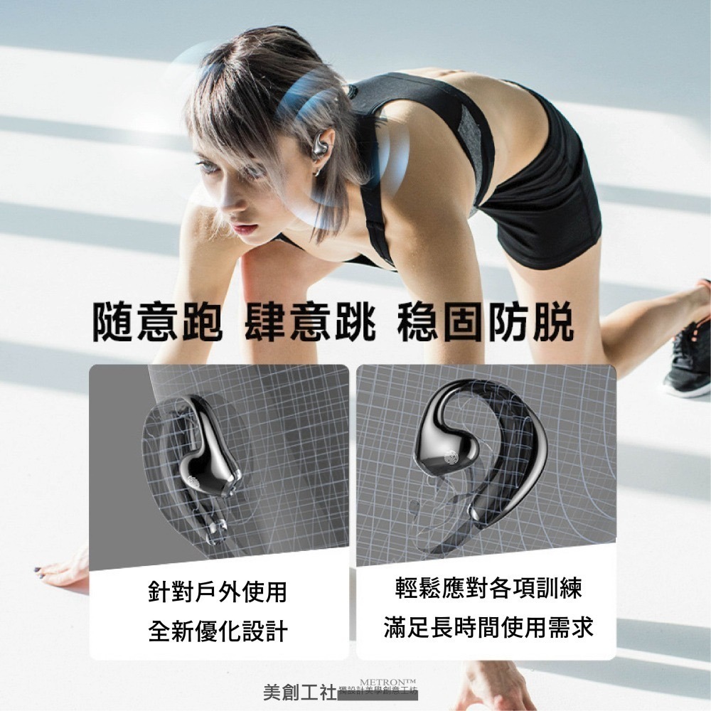 RD23耳掛式 藍牙耳機 9D立體聲 骨傳導 不入耳 耳機80mAh長續航 METRON 快速出貨 質量保証-細節圖6