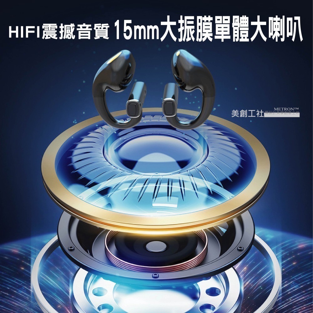 BT600 旗艦款 真無線 藍芽耳機 不入耳 夾耳式 藍牙耳機 運動耳機 舒適佩戴 METRON 質量保証-細節圖6