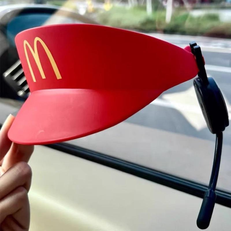 《胖胖ㄉ狗狗》*現貨*麥當勞帽子 寵物用品 裝飾 頭飾 玩具 麥當勞店員 遮陽帽-細節圖4