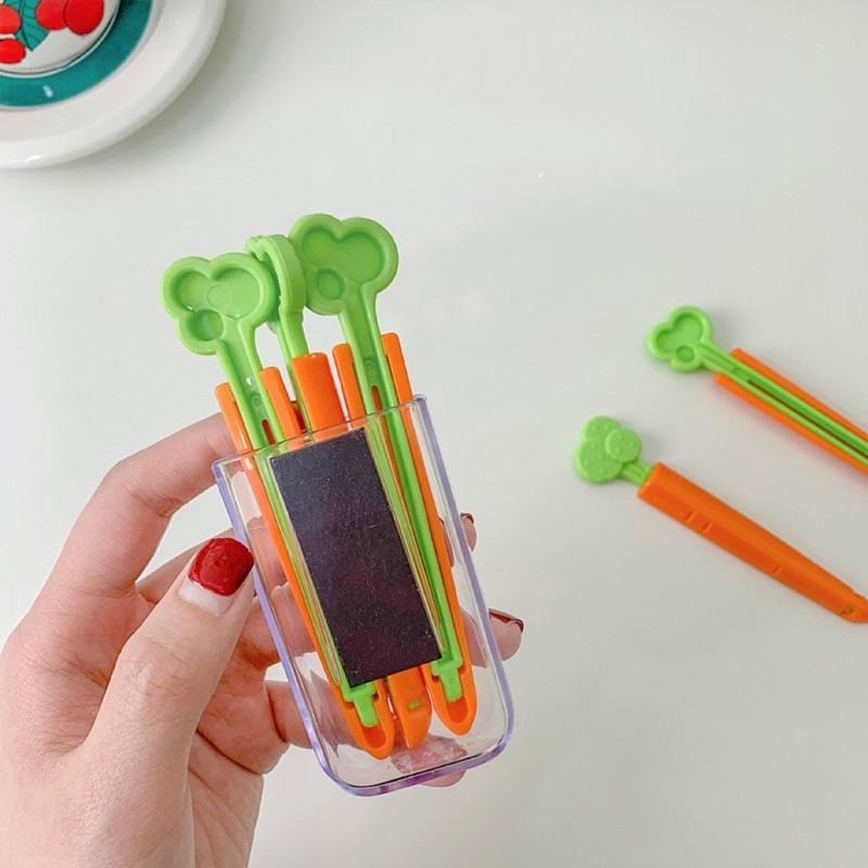 《胖胖ㄉ狗狗》*現貨*胡蘿蔔封口夾 冰箱貼 5個裝 居家生活 居家用品 居家裝飾-細節圖4