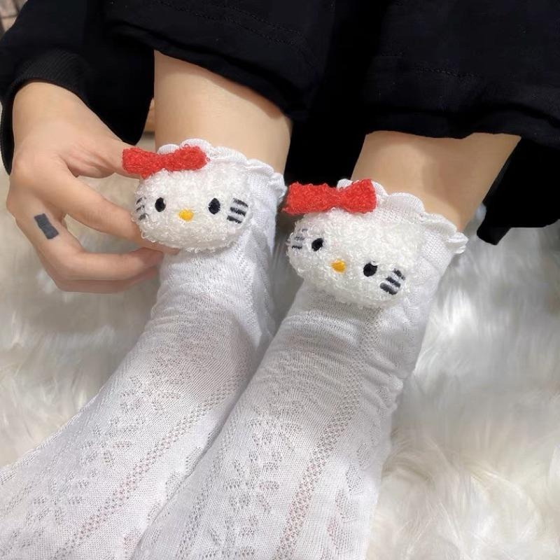 《胖胖ㄉ狗狗》*現貨*三麗鷗系列立體襪 襪子 大耳狗 美樂蒂 庫洛米 kitty 凱蒂-細節圖2