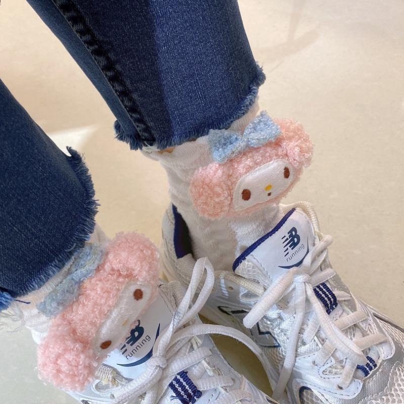 《胖胖ㄉ狗狗》*現貨*三麗鷗系列立體襪 襪子 大耳狗 美樂蒂 庫洛米 kitty 凱蒂-細節圖5