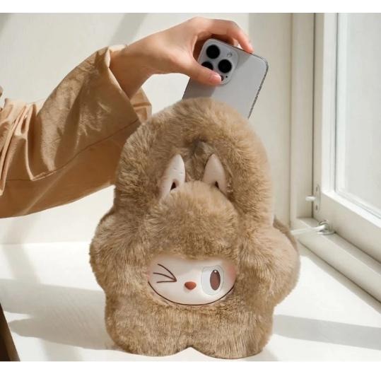 《胖胖ㄉ狗狗》✨正版現貨✨LABUBU毛絨花花包 收藏 小包 小廢包 送禮推薦-細節圖6