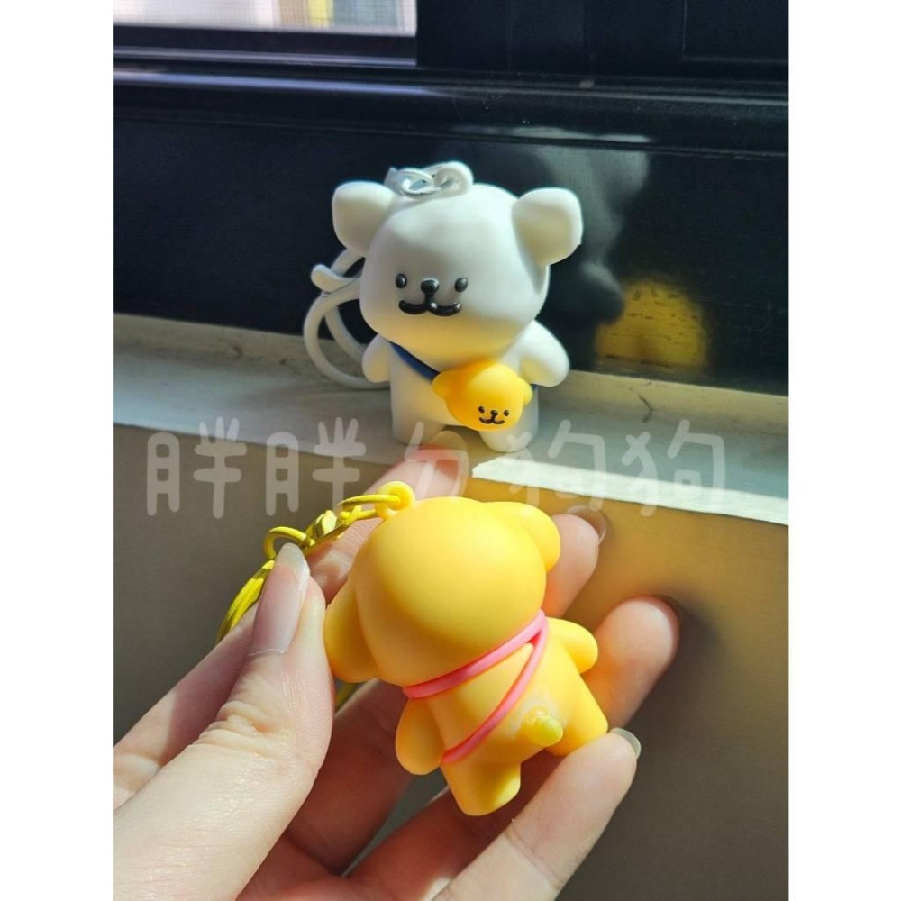 《胖胖ㄉ狗狗》*現貨*背包小狗鑰匙圈 線條小狗 掛件 掛飾 情侶 閨蜜 可愛 卡通 送禮推薦-細節圖3