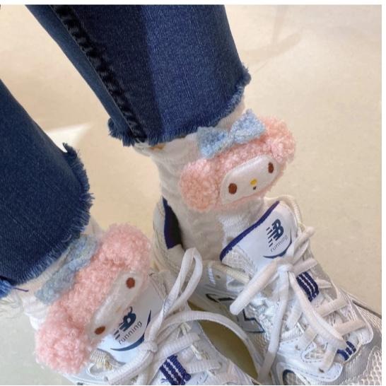 《胖胖ㄉ狗狗》*現貨*三麗鷗系列立體襪 襪子 大耳狗 美樂蒂 庫洛米 kitty 凱蒂-細節圖5