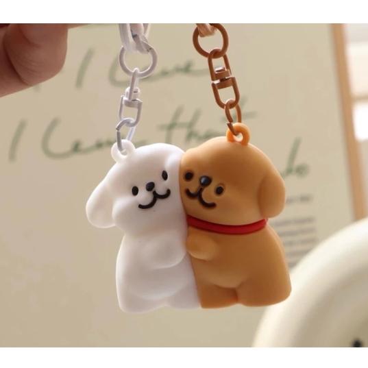 《胖胖ㄉ狗狗》*現貨*線條小狗鑰匙圈 磁吸 鑰匙圈 掛件 情侶 閨蜜 送禮推薦 可愛 掛飾-細節圖6
