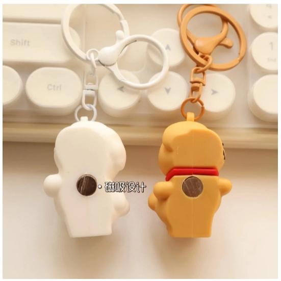 《胖胖ㄉ狗狗》*現貨*線條小狗鑰匙圈 磁吸 鑰匙圈 掛件 情侶 閨蜜 送禮推薦 可愛 掛飾-細節圖7