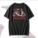 本田 DIO SR 懷舊 經典 改裝 摩托車 T恤 夏季 機車 休閒 圓領 短袖-規格圖6