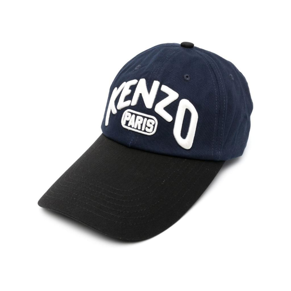 KENZO LOGO刺繡棒球帽海軍藍LOGO EMBROIDERED NAVY BLUE BASEBALL CAP