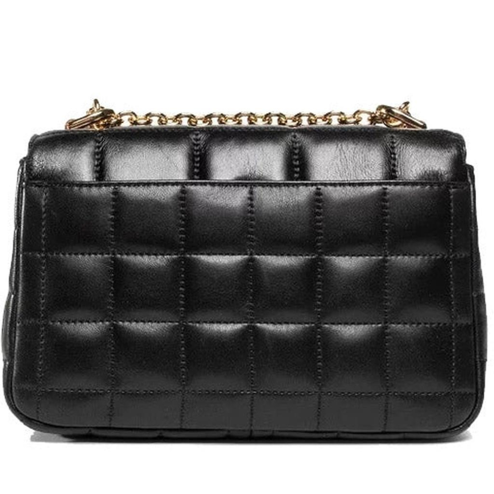 MICHAEL KORS 絎縫皮質單肩鏈帶手提包 Logo-Engraved Quilted Shoulder Bag-細節圖4