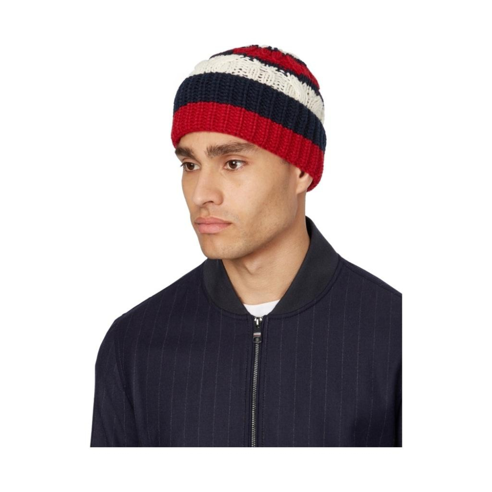TOMMY HILFIGER PREMIUM 羊毛混紡粗絞花針織套頭帽 PREMIUM BEANIE MENS-細節圖3