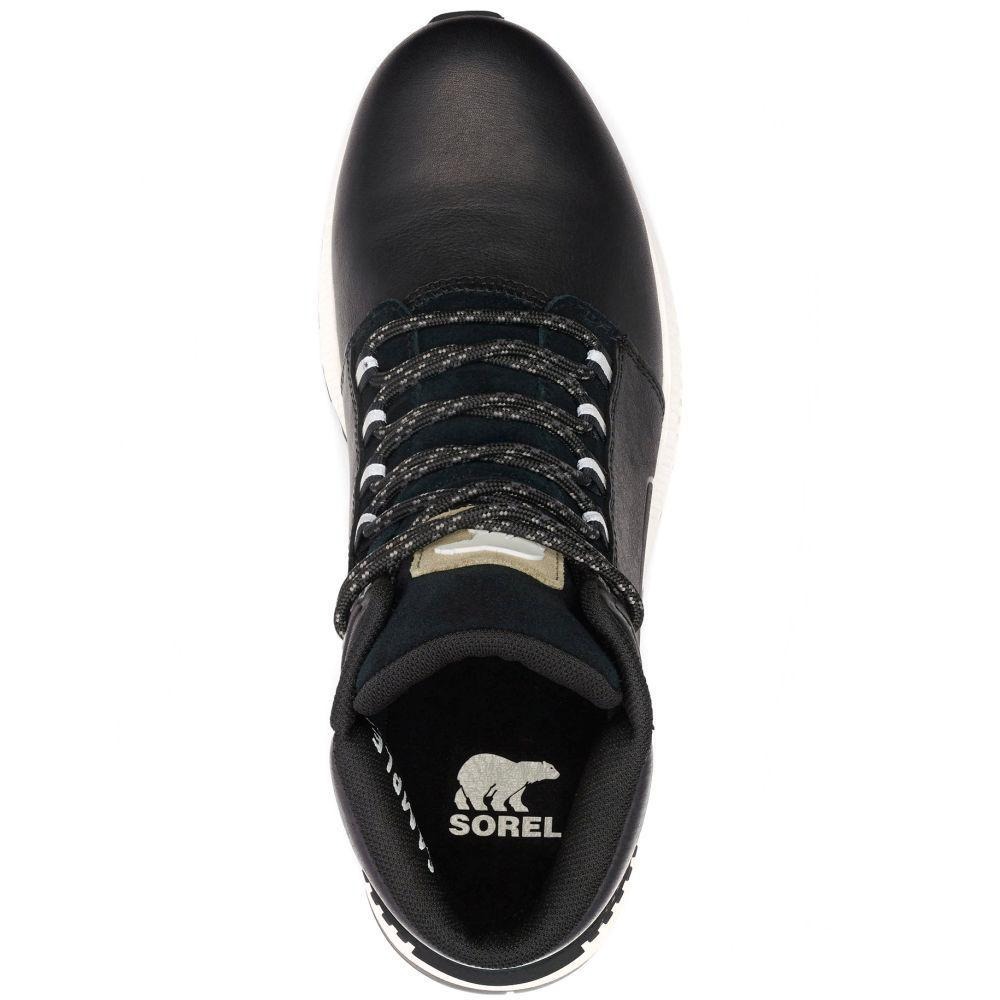 SOREL MAC HILL™ 皮質防水中筒靴 黑色運動風雪靴 MAC HILL™ BLACK BOOTIES MENS-細節圖5