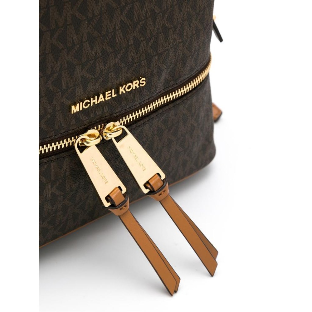 MICHAEL KORS RHEA LOGO印花雙肩後背包 中號 棕色 RHEA MD BACKPACK WOMEN-細節圖2