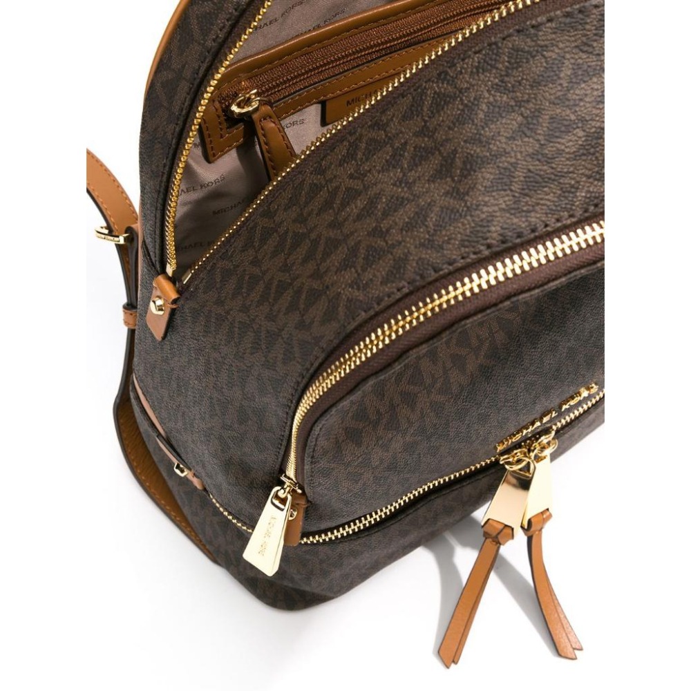 MICHAEL KORS RHEA LOGO印花雙肩後背包 中號 棕色 RHEA MD BACKPACK WOMEN-細節圖4
