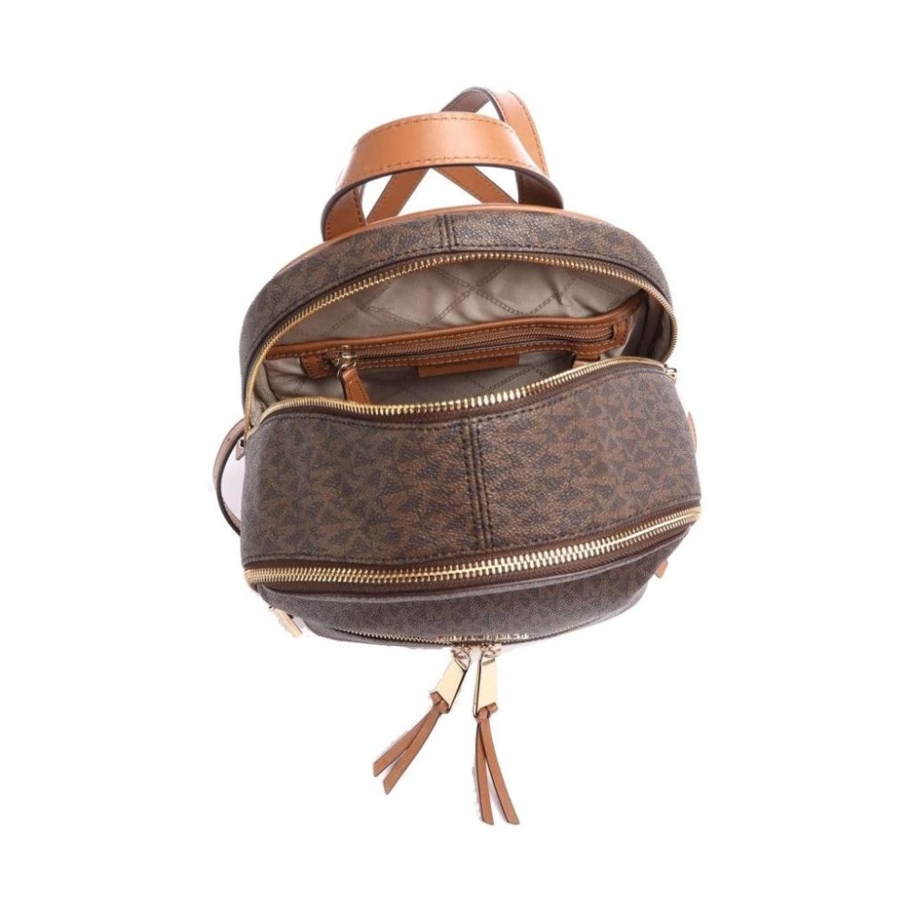 MICHAEL KORS RHEA LOGO印花雙肩後背包 中號 棕色 RHEA MD BACKPACK WOMEN-細節圖5