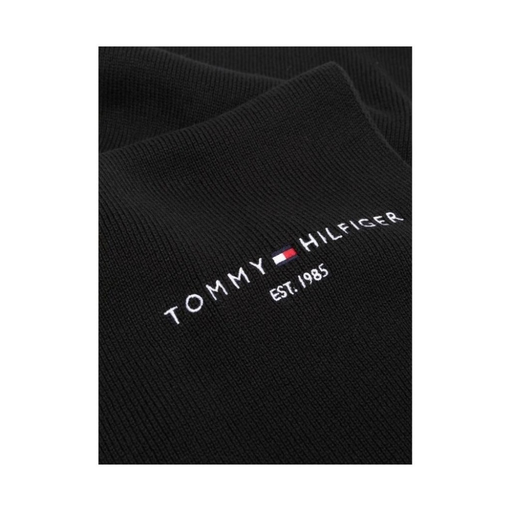 TOMMY HILFIGER HORIZON 黑色圍巾 HORIZON FLAT KNIT SCARF MENS-細節圖2