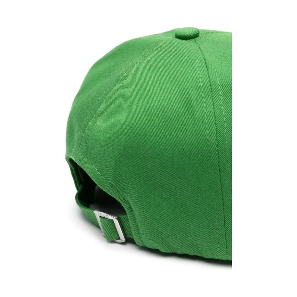 KENZO LOGO刺繡草綠棒球帽 EMBROIDERED-LOGO FLAT-PEAK CASUAL CAP MENS-細節圖2