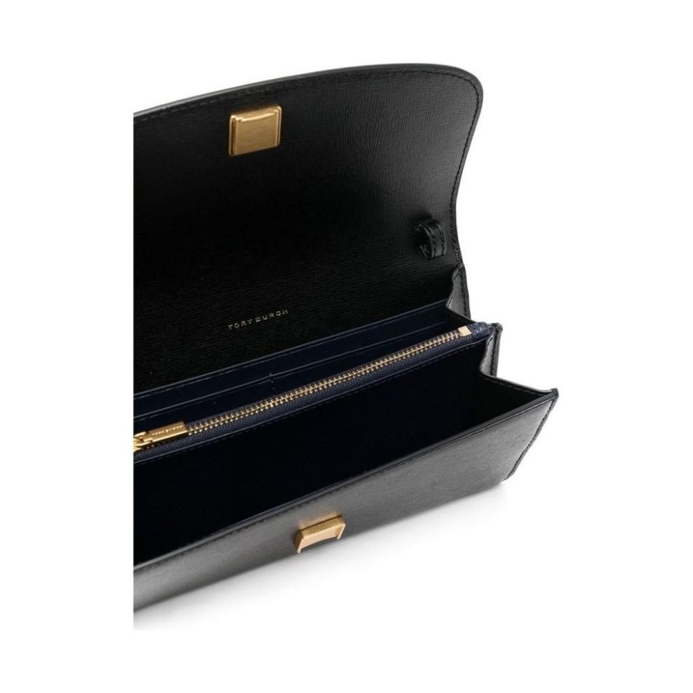 TORY BURCH ROBINSON CHAIN WALLET BLACK WOMENS-細節圖3