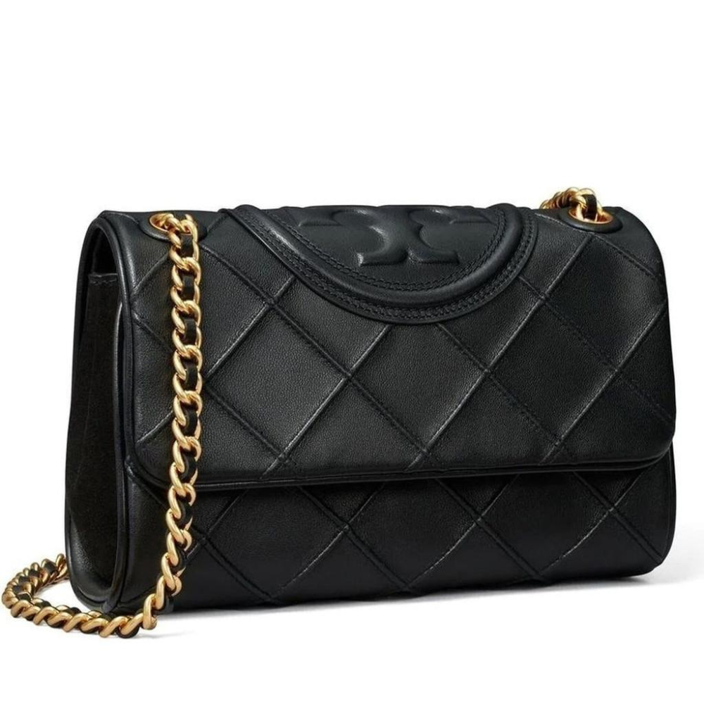 TORY BURCH FLEMING SOFT SHOULDER BAG BLACK WOMENS-細節圖2