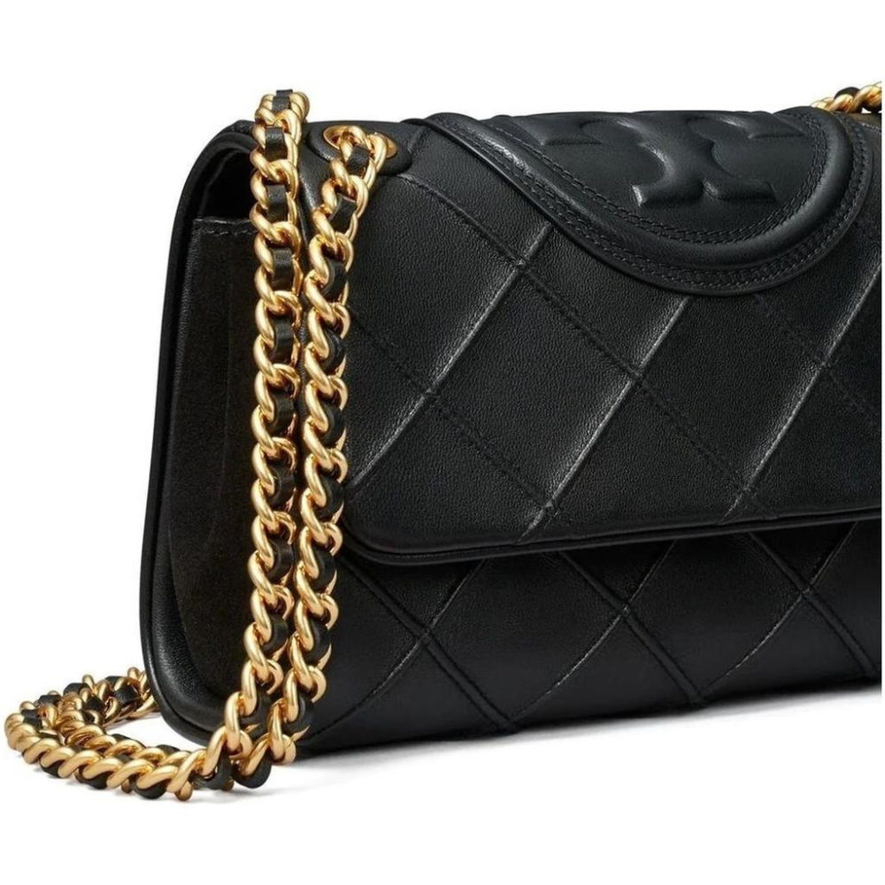 TORY BURCH FLEMING SOFT SHOULDER BAG BLACK WOMENS-細節圖3