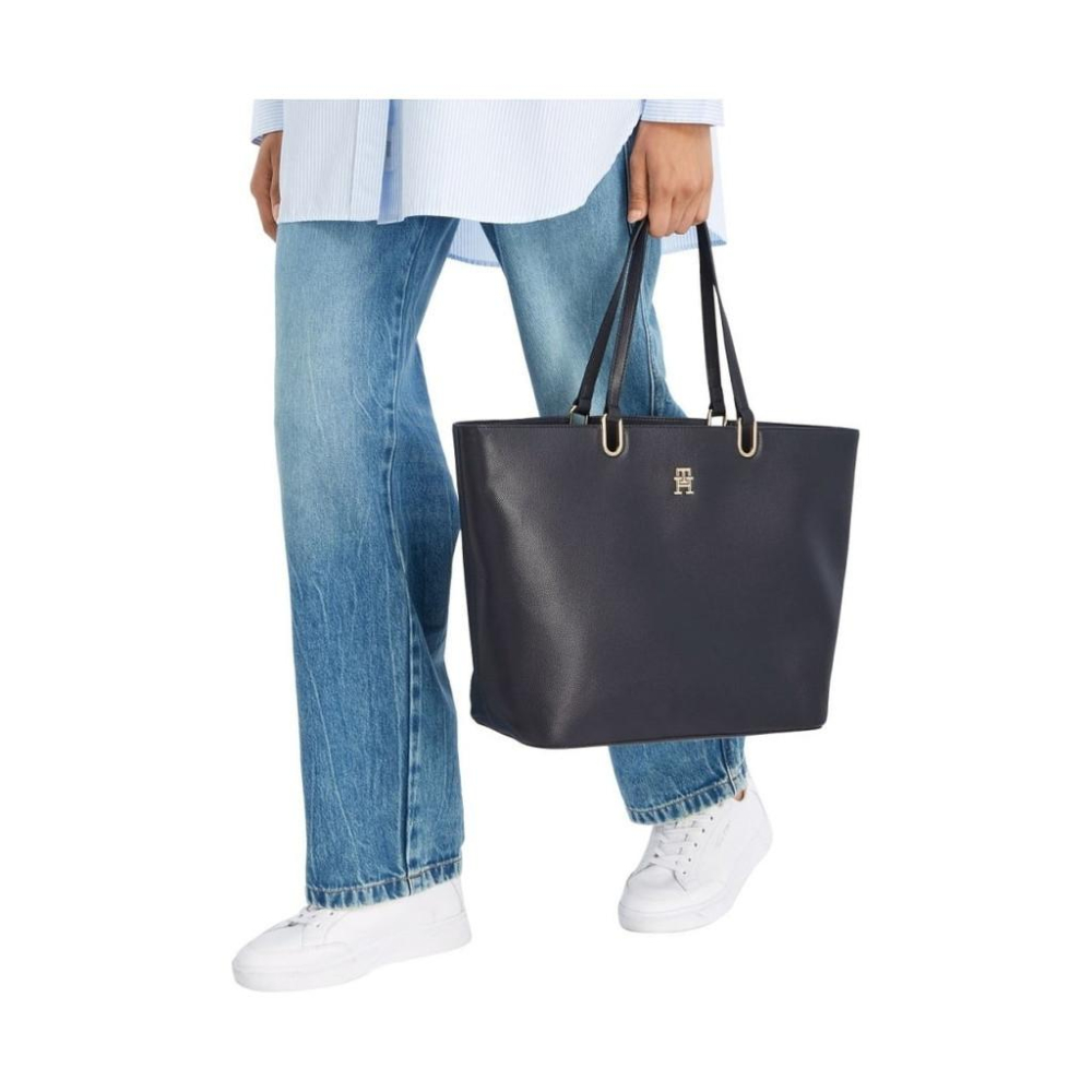 TOMMY HILFIGER TIMELESS TOTE BLACK WOMENS-細節圖3