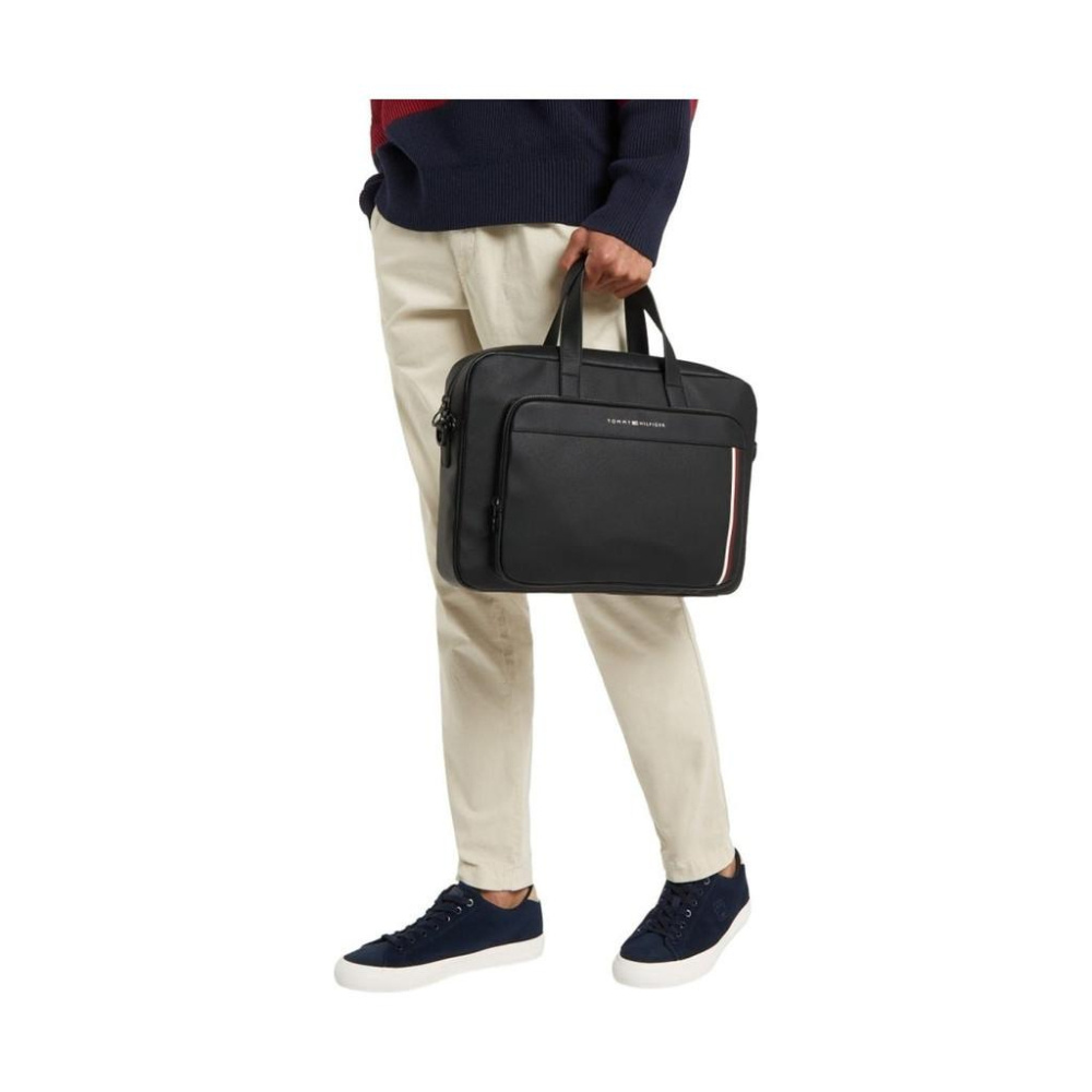 TOMMY HILFIGER PIQUE SLIM COMPUTER BAG MENS-細節圖5