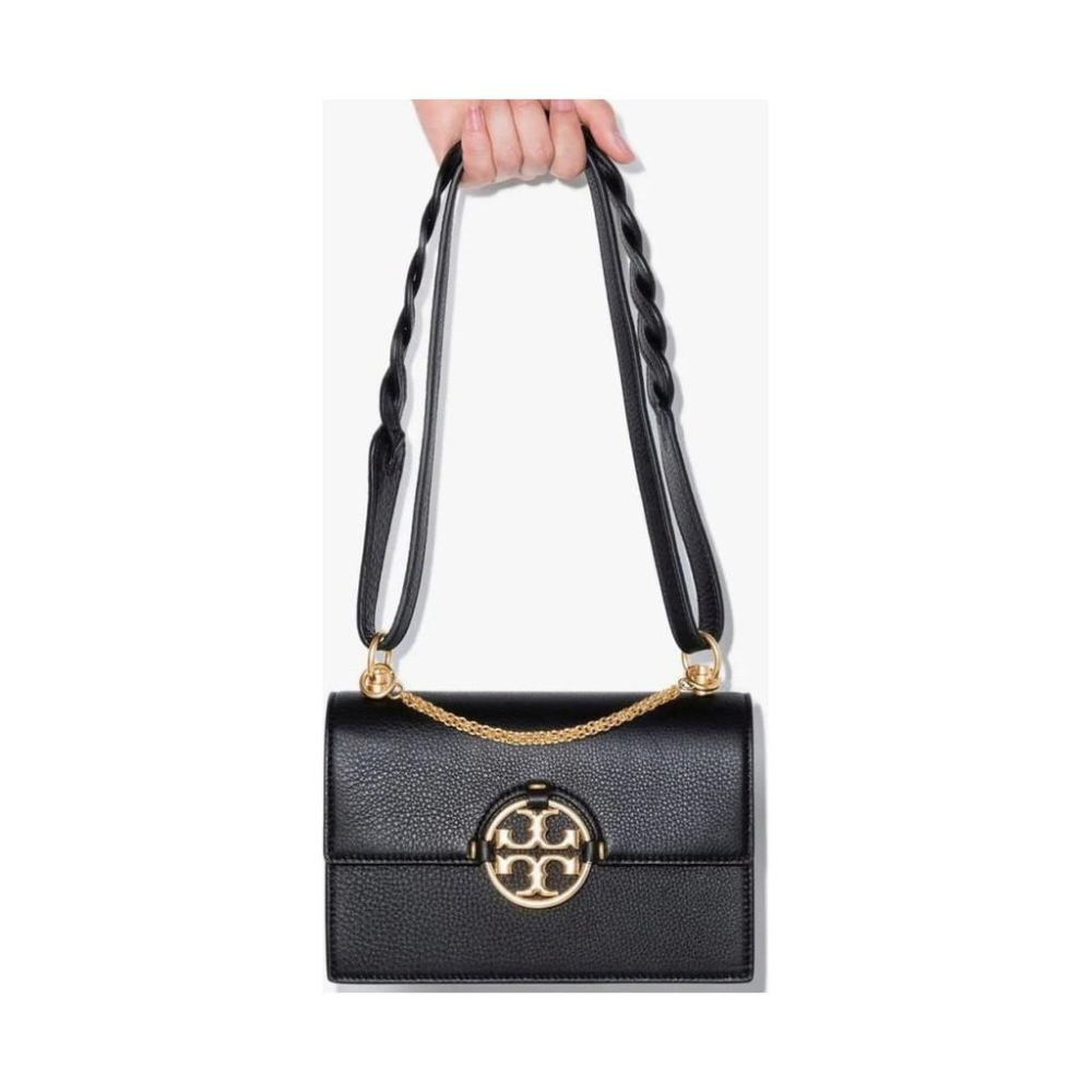 TORY BURCH MILLER SMALL FLAP SHOULDER BAG BLACK WOMENS-細節圖3