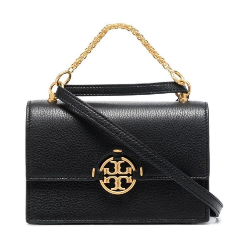 TORY BURCH MILLER MINI FLAP BAG BLACK WOMENS