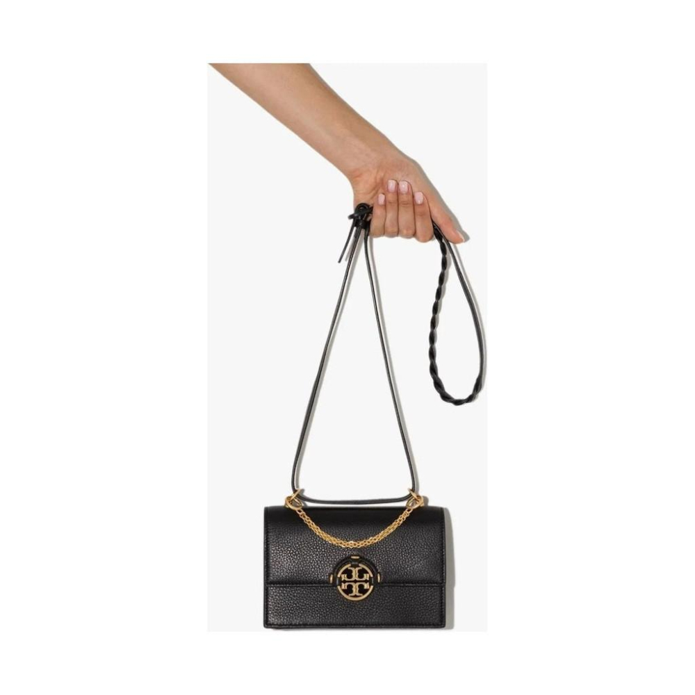 TORY BURCH MILLER MINI FLAP BAG BLACK WOMENS-細節圖3