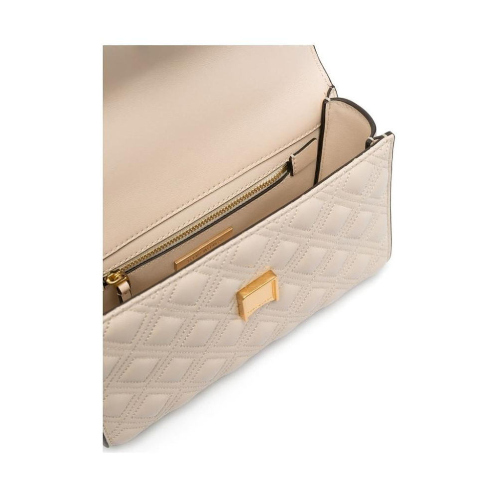 TORY BURCH FLEMING SMALL SHOULDER BAG CREAM BEIGE WOMENS-細節圖3