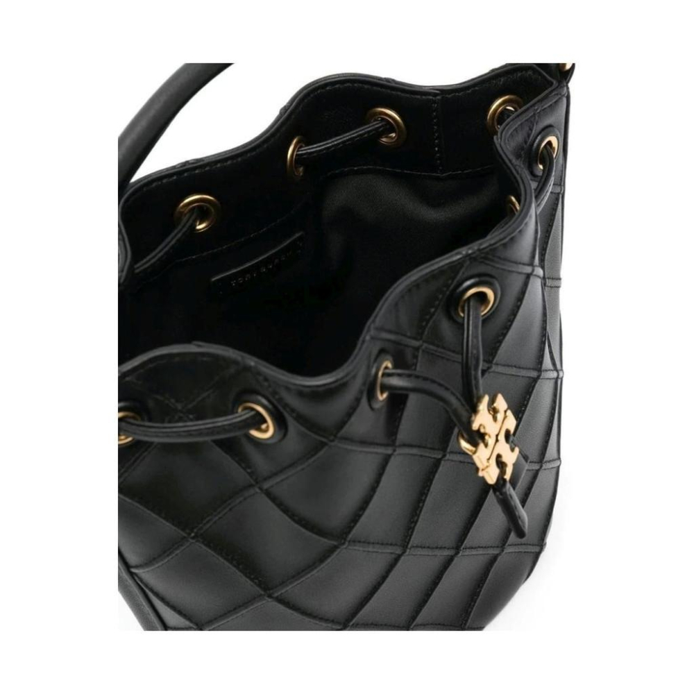 TORY BURCH FLEMING SOFT BUCKET BAG BLACK WOMENS-細節圖4