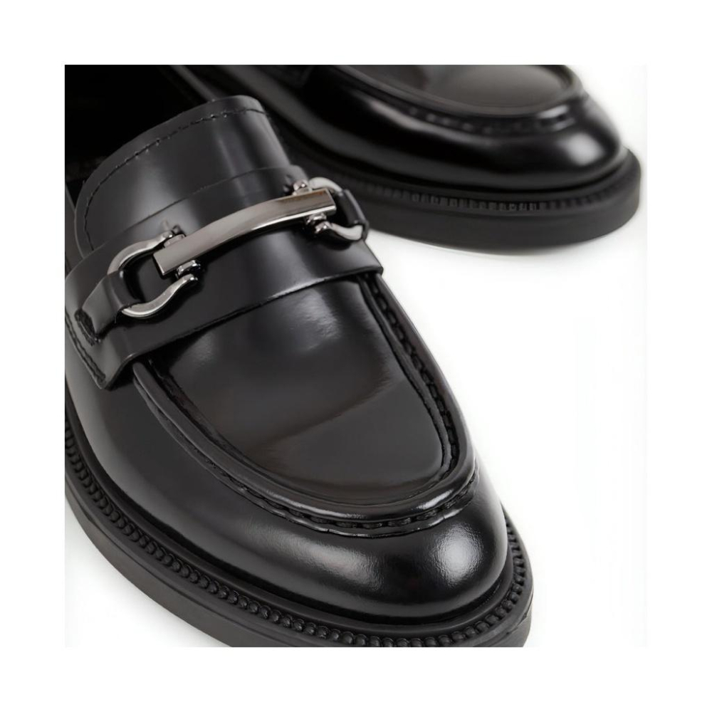 VAGABOND ALEX W 金屬裝飾皮革懶人樂福鞋 女士黑色 ALEX W LOAFERS WOMENS-細節圖3
