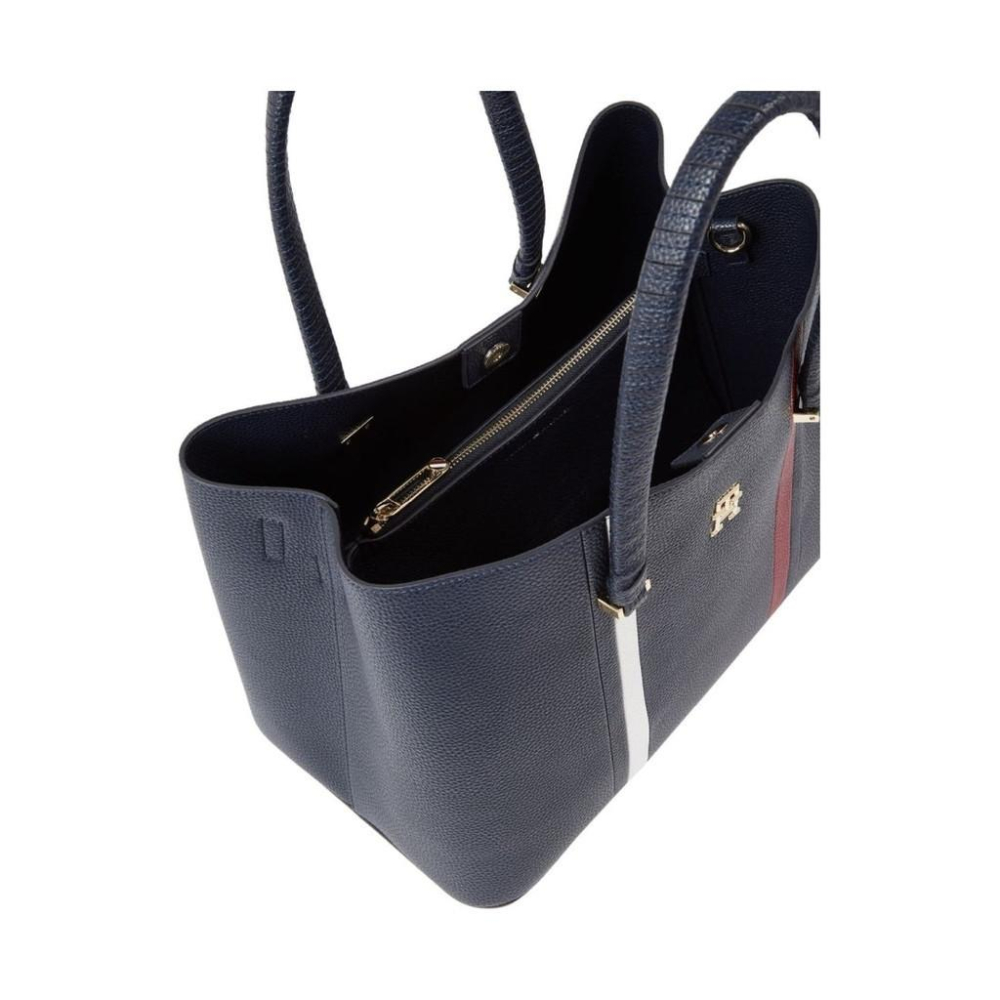TOMMY HILFIGER EMBLEM SATCHEL CORP WOMENS-細節圖4