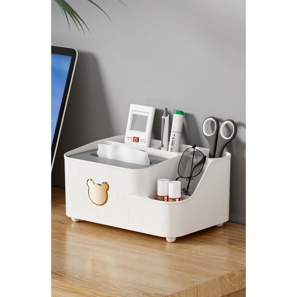 【星辰小物 抖音爆款】小紅書同款 小熊桌面紙巾盒 面紙收納盒 面紙盒 衛生紙盒 紙巾盒 文具收納 廁所 Tissue-細節圖7