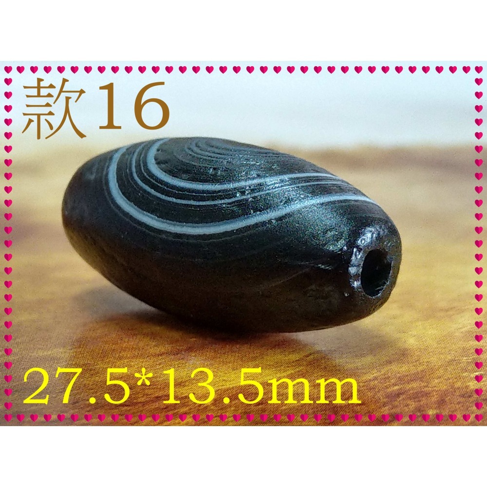 【家蓁香】精品特選 純天然纏絲瑪瑙 黑色天眼珠 單珠 男女款(款16)-細節圖6