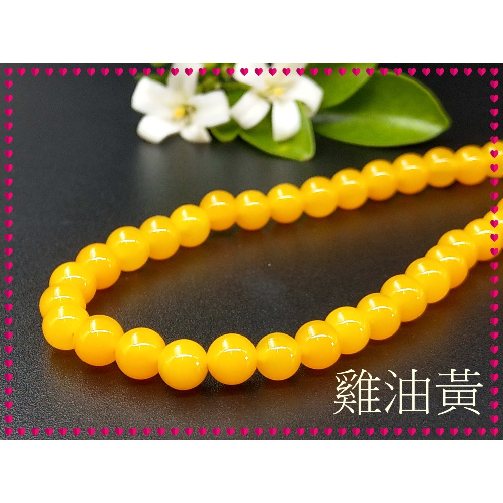 【家蓁香】特選A級精品 天然雞油黃玉髓6mm＊108顆圓珠 手繞3圈手鏈 瑪瑙水晶飾品(AS-1-2)-細節圖3